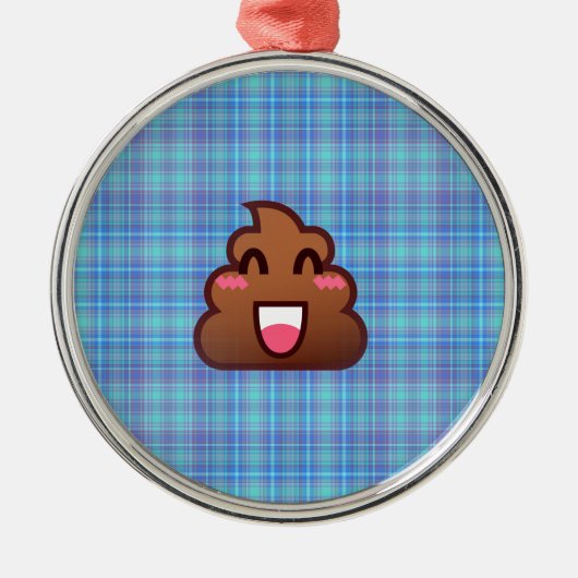 pooier emoji metalen ornament (Voorkant)