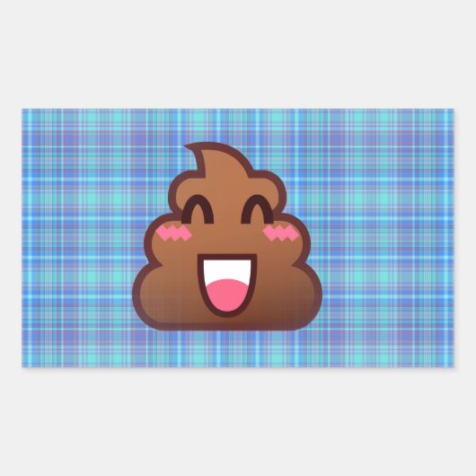 pooier emoji rechthoekige sticker (Voorkant)