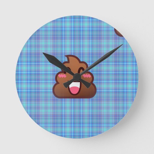 pooier emoji ronde klok (Voorkant)