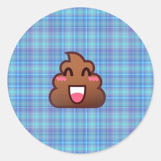 pooier emoji ronde sticker (Voorkant)