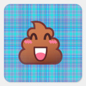 pooier emoji vierkante sticker (Voorkant)