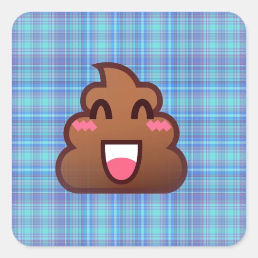 pooier emoji vierkante sticker (Voorkant)