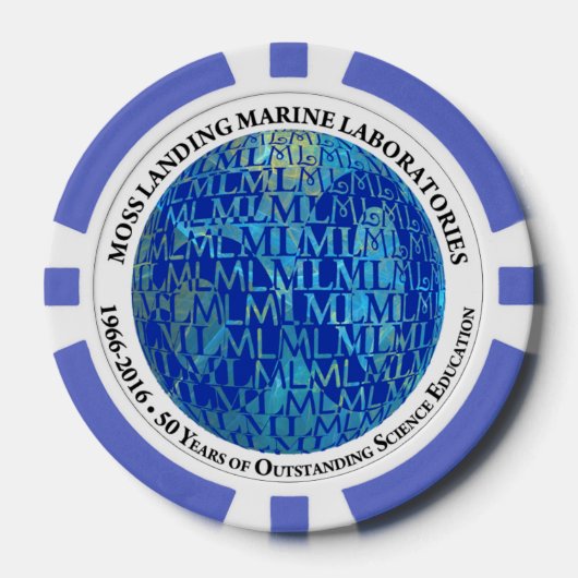 Pookspaanders: MLML 50e Jubileum (wereldbol) Poker Chips (Voorkant)