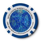 Pookspaanders: MLML 50e Jubileum (wereldbol) Poker Chips (Achterkant)