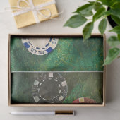 Pookspaanders op Groene Spellen, Weefseldocument Tissuepapier (Geschenk)