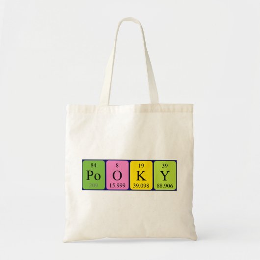 Pooky Periodieke Naam canvas tas (Voorkant)
