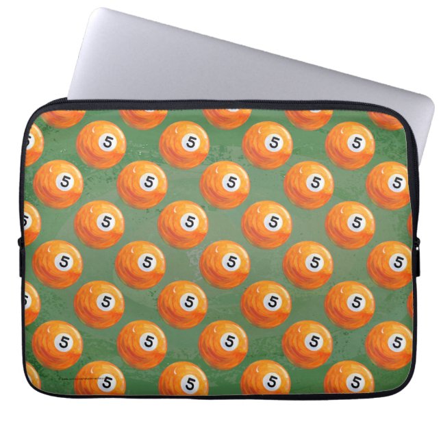 Pool 5 Kogelpatroon Laptop Sleeve (Voorkant)
