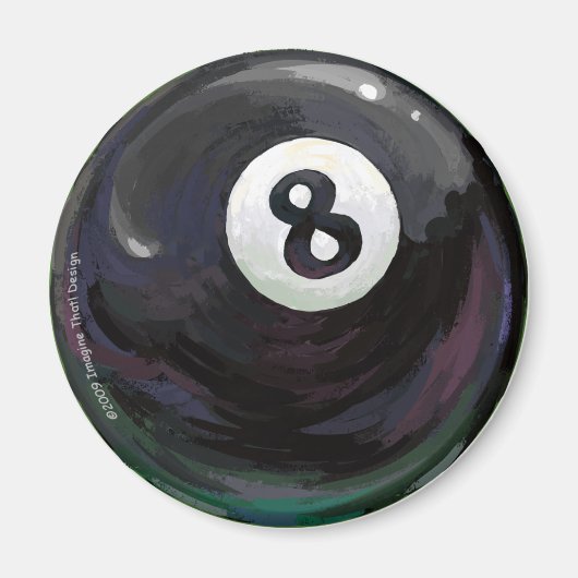 Pool 8 Ball Art Magneet (Voorkant)