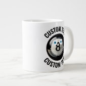 Pool 8 Ball Custom Happy Face & Gepersonaliseerde Grote Koffiekop (Voorkant rechts)