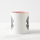 Pool 8 Ball & Medium Tekst ROZE 325ml Custom Tweekleurige Koffiemok (Center)