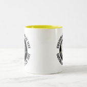 Pool 8 Ball & Medium Text GEEL 325ml Custom Tweekleurige Koffiemok (Center)