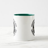 Pool 8 Ball & Medium Text JAGERGROEN 325ml Custom Tweekleurige Koffiemok (Center)