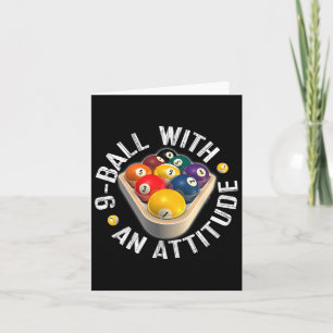 Pool 9 Ball met een Attitude Shirt Kaart