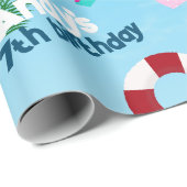 Pool Actieve Verjaardagsfeestje Cadeaupapier (Rol Hoek)