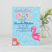 Pool Afstudeerder Party Senior High School Afstude Kaart (Staand voorkant)