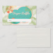 Pool Baby shower Beige Diaper Raffle Ticket Informatiekaartje (Voorkant / Achterkant)