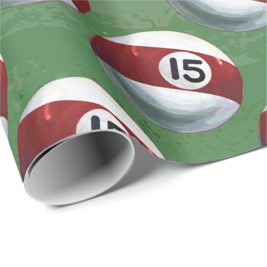 Pool Ball 15-patroon Cadeaupapier (Rol Hoek)