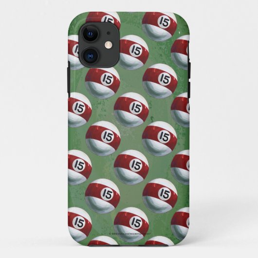 Pool Ball 15-patroon Case-Mate iPhone Case (Achterkant)