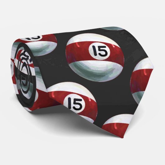 Pool Ball 15-patroon Stropdas (Opgerold)
