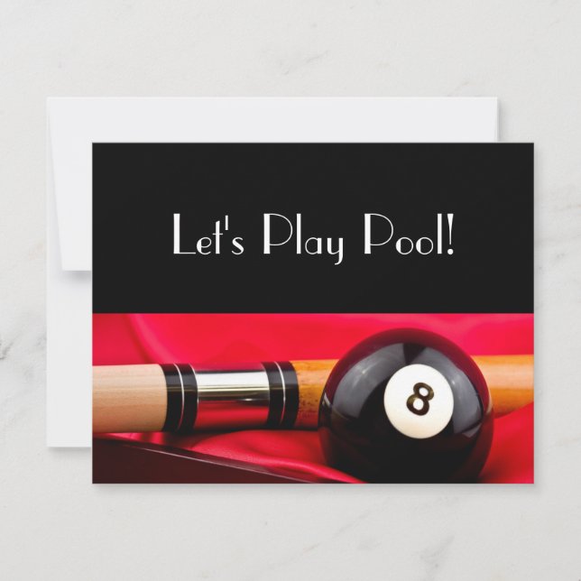 Pool Ball en cue (Voorkant)