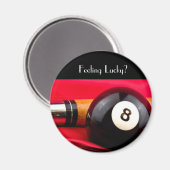 Pool Ball en cue Magneet (Voorkant / Achterkant)