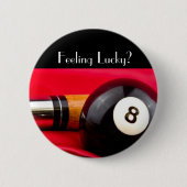 Pool Ball en cue Ronde Button 5,7 Cm (Voorkant)