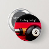 Pool Ball en cue Ronde Button 5,7 Cm (Voorkant /achterkant)