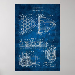 Pool Ball Rack Patent #9 Rec Room Poster