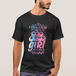 Pool Ball Speler Vrouwen Snooker Meisjes Quote Des T-shirt