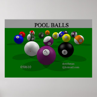 Pool Balls (afdrukken) Poster