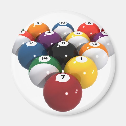 Pool Balls / Billiards: 3D-model: Magneet (Voorkant)