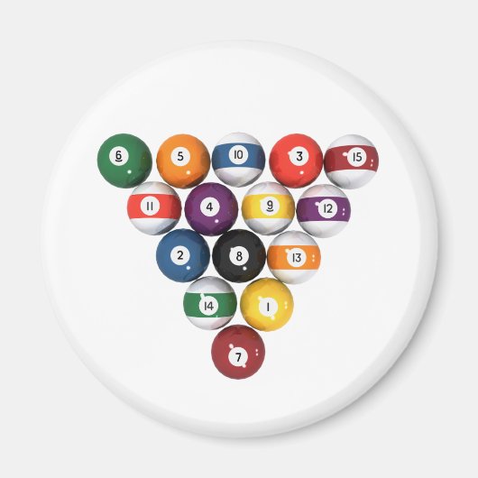 Pool Balls / Billiards: 3D-model: Magneet (Voorkant)