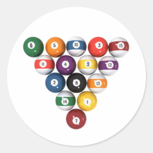 Pool Balls / Billiards: 3D-model: Ronde Sticker