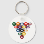 Pool Balls / Billiards: 3D-model: Sleutelhanger (Voorkant)