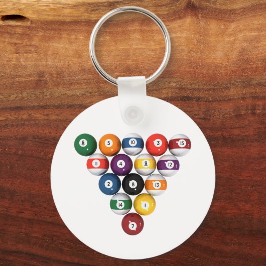 Pool Balls / Billiards: 3D-model: Sleutelhanger (Voorkant)