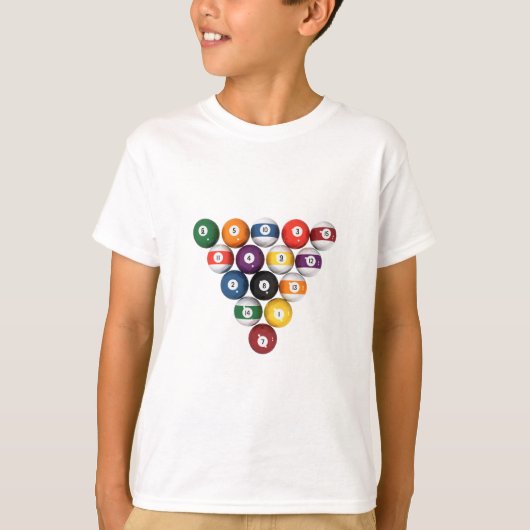 Pool Balls / Billiards: 3D-model: T-shirt (Voorkant)