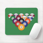 Pool Balls / Billiards: Mousepad Muismat (Met muis)