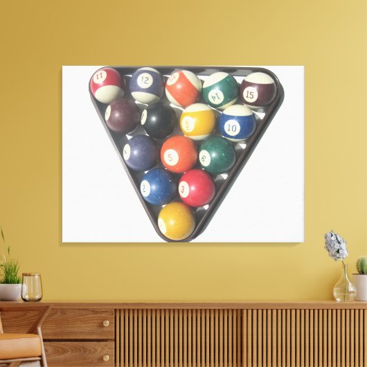 Pool Balls Canvas Afdruk (Insitu (Woonkamer))