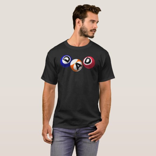 Pool Balls Dad T-shirt (Voorkant volledig)