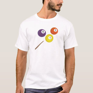 Pool Balls en cue T-shirt