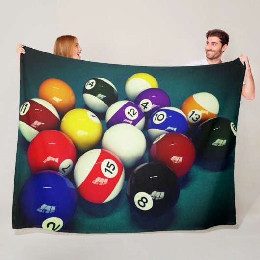 Pool Balls Fleece Deken (In situ)