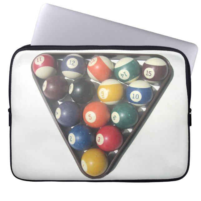 Pool Balls Hoesje laptop Sleeve (Voorkant)