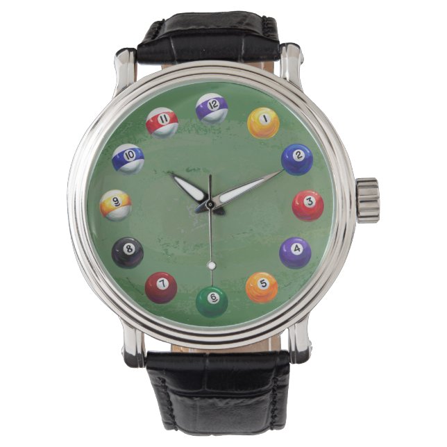 Pool Balls Horloge (Voorkant)