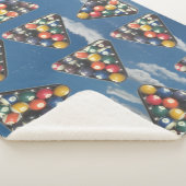 Pool Balls in Sky Sherpa Blanket Deken (3/4)