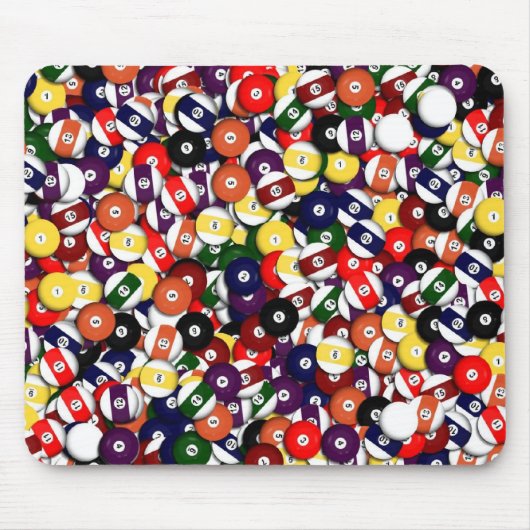 Pool Balls Mousepad Muismat (Voorkant)