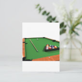 Pool Balls on Green Felt Billiards Table: Briefkaart (Staand voorkant)