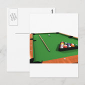 Pool Balls on Green Felt Billiards Table: Briefkaart (Voorkant / Achterkant)