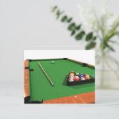 Pool Balls on Green Felt Billiards Table: Briefkaart (Staand voorkant)