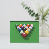 Pool Balls on Green Felt: Briefkaart (Staand voorkant)