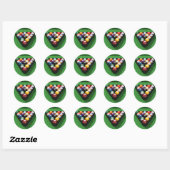 Pool Balls on Green Felt: Ronde Sticker (Vel)